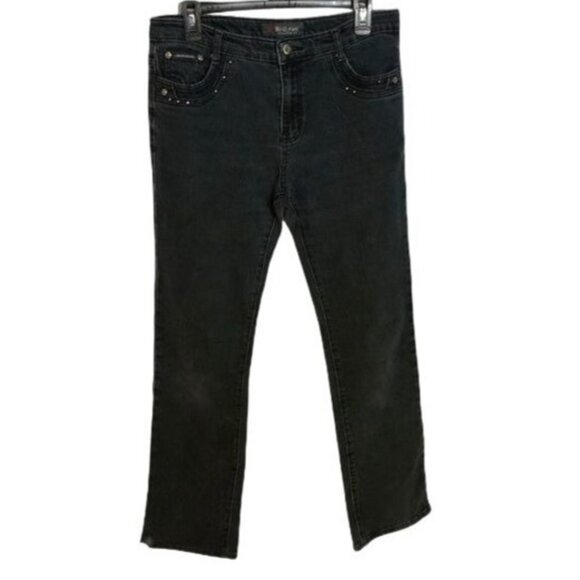 H&amp;D jeans casual fashion embellished jeans blue medium wash 48 waist 32" REA - Picture 1 of 5